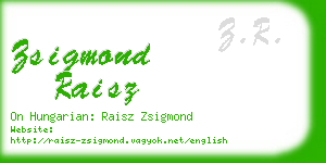 zsigmond raisz business card